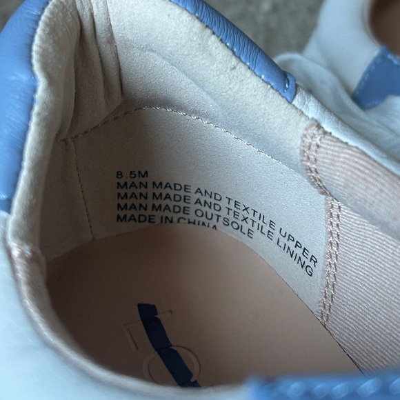 Loft Varsity White and Blue Lace Up Sneakers - Picture 5 of 10